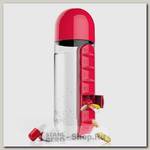 Бутылка Asobu In style pill organizer bottle (0,6 литра) красная