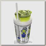 Детский стакан Contigo с трубочкой, зеленый, 0.35 литра