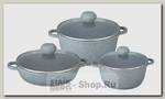 Набор посуды Bekker Silver Marble BK-4608, 6 предметов