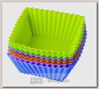 Набор форм для выпечки Тарталетки квадратные Regent inox Silicone 93-SI-S-17.4, 6 штук