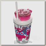 Детский стакан Contigo с трубочкой, розовый, 0.35 литра