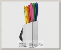 Набор кухонных ножей Victorinox 6.7127.6L14, 6 предметов в подставке, цветной
