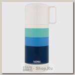 Термос Thermos FEJ-350 SS Vac bottle Blue 0.35 литра синий с белым (полосатый) с крышкой-чашкой