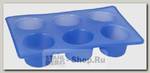Форма для выпечки кексов Regent inox Silicone 93-SI-FO-06, силиконовая, 6 ячеек, 28.5х19х5 см