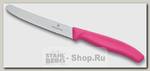 Кухонный нож для овощей Victorinox SwissClassic 6.7836.L115, лезвие 11 см с серейторной заточкой, розовый