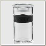 Банка для сыпучих продуктов Bodum Presso, стекло, 1 литр, черная