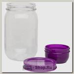 Банка для сыпучих продуктов Aladdin Mason, пластик, 1 литр, фиолетовый