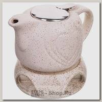 Заварочный чайник с подогревом Loraine 28687-3, 0.7 литра, керамика