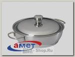 Сковорода универсальная Амет Классика-Прима 1с744, 0.5 литра, 16 см, со стальной крышкой