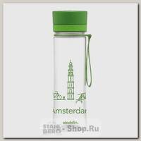 Бутылка для воды Aladdin Aveo Amsterdam 10-01102-083 0.6 литра зеленая