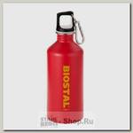 Бутылка для воды Biostal Fler NS-750-R, 0.75 литра, пробка с карабином, красная