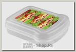 Контейнер для бутербродов Бытпласт 12854, пластик, 17х13х4.2 см