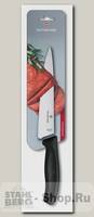 Разделочный кухонный нож Victorinox SwissClassic 6.8003.19B, лезвие 19 см, черный