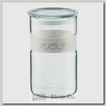 Банка для сыпучих продуктов Bodum Presso, стекло, 1 литр, белая