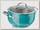 Кастрюля Rondell Turquoise RDS-719 5.8 литров, со стеклянной крышкой