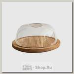 Сырница с крышкой Oriental Way Dommix BNB4570 19х7.5 см, бамбук