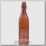 Бутылка с бугельной пробкой Loraine 28175-3 1 литр, стекло