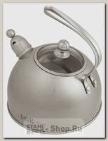 Чайник со свистком TalleR Гордон TR-1339, 2,5 литра со стеклянной крышкой